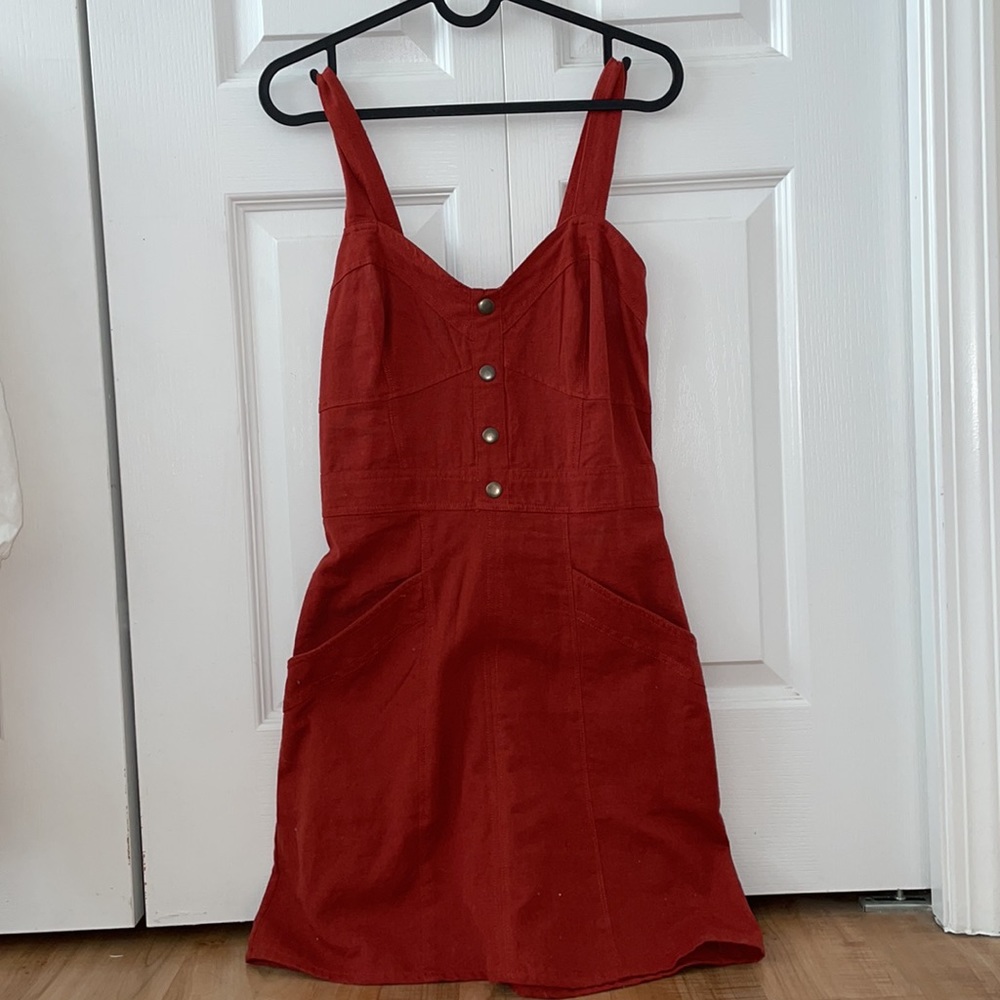 BRICK RED JAPNA MINI DRESS SIZE M